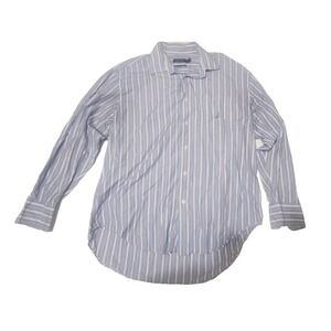 Nautica Mens Long Sleeve Button Up Size Large Collared Multicolor‎